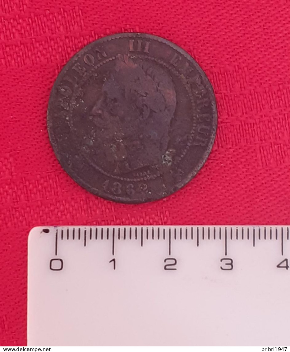Pièce De Monnaie 10ct Napoléon Lll   1862 - 10 Centimes