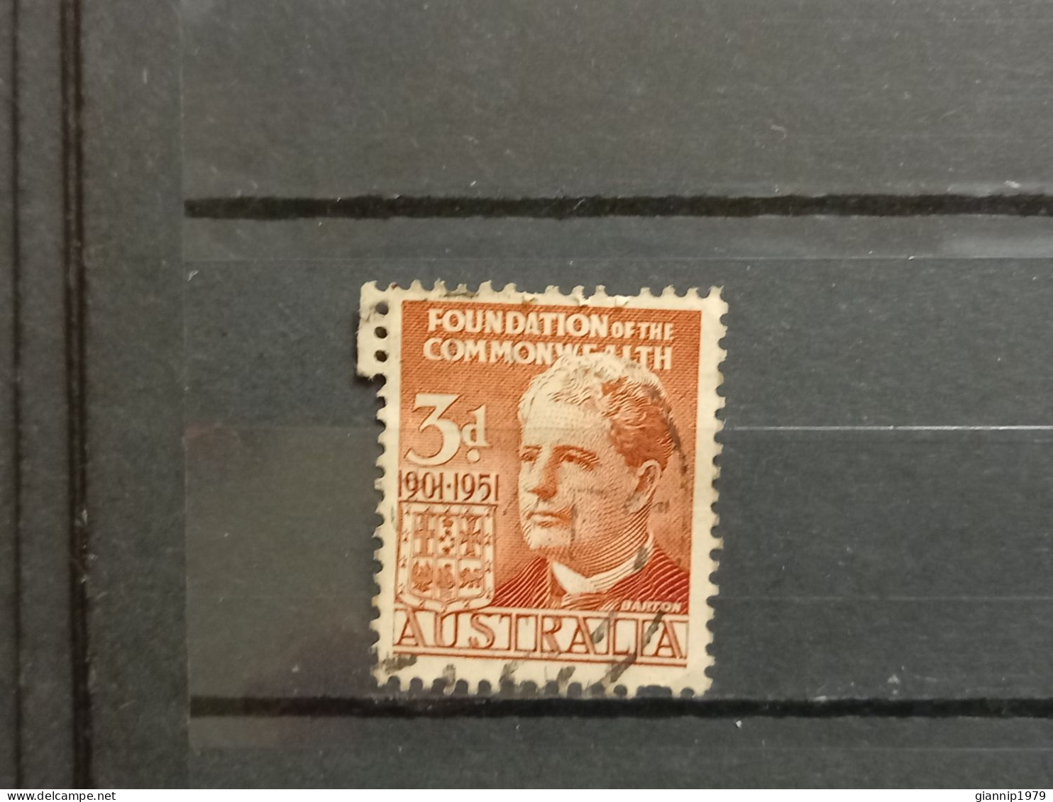 FRANCOBOLLI STAMPS AUSTRALIA AUSTRALIAN 1951 USED SERIE 50 ANNI ANNIVERSARY COMMOWEALTH OBLITERE' - Gebruikt