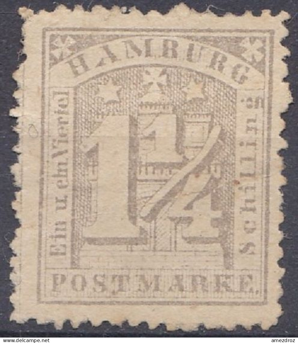 Hambourg 1864-1865 N° 12 Armoirie  (J1) - Hamburg