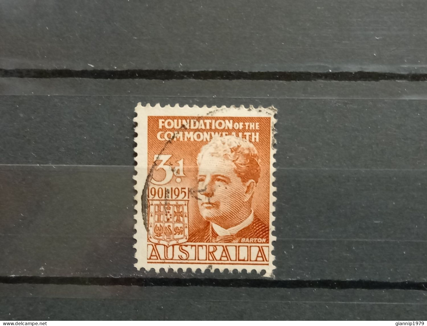 FRANCOBOLLI STAMPS AUSTRALIA AUSTRALIAN 1951 USED SERIE 50 ANNI ANNIVERSARY COMMOWEALTH OBLITERE' - Usati