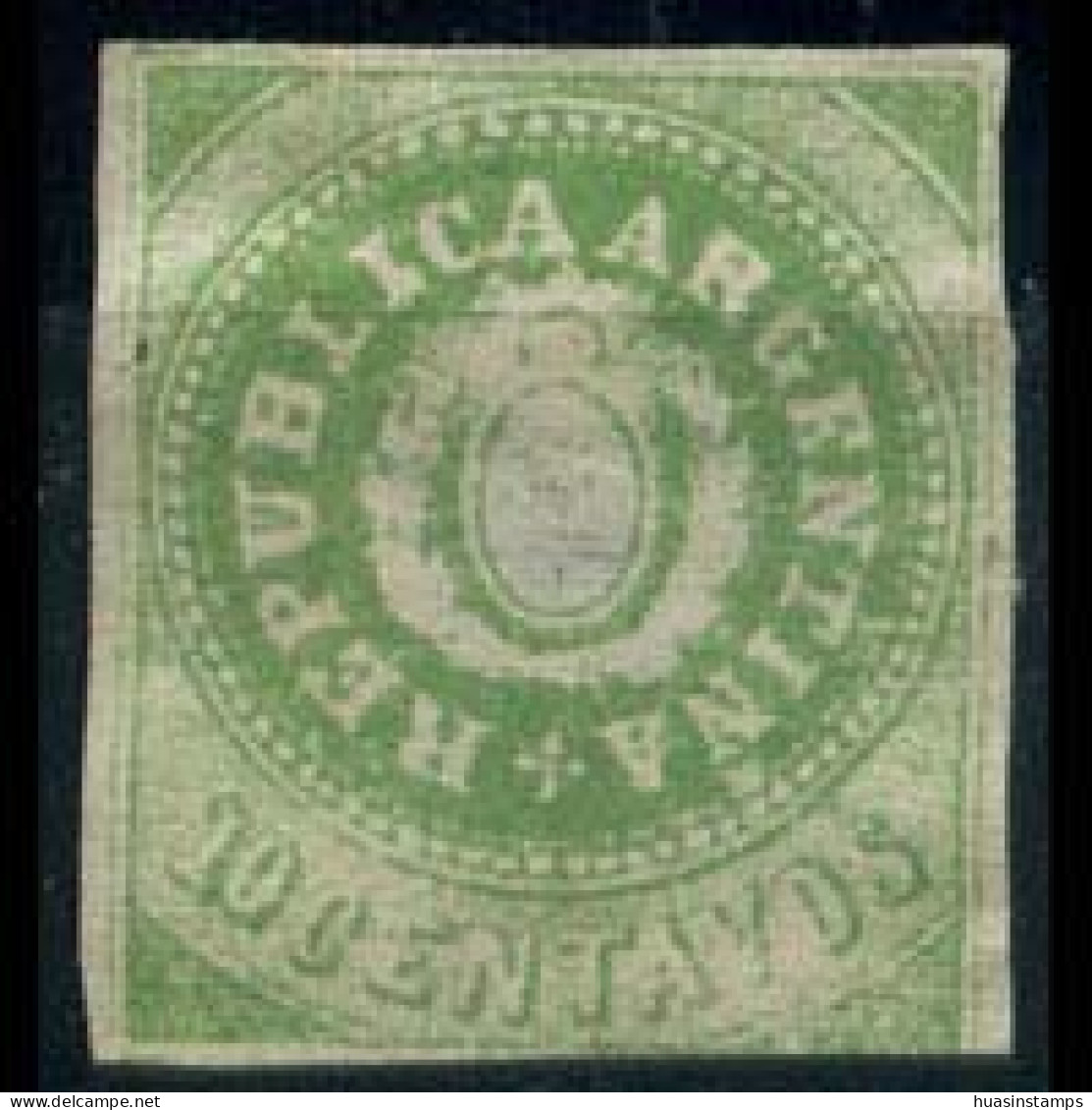 ARGENTINA 1863 - Scott# 7F Seal 10c No Gum - Ungebraucht