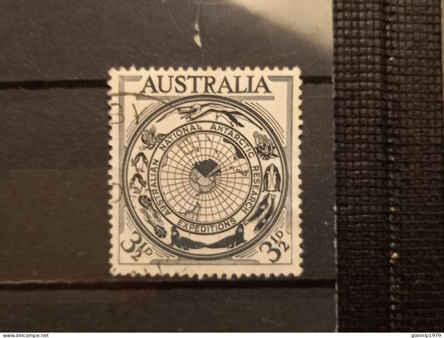 FRANCOBOLLI STAMPS AUSTRALIA AUSTRALIAN 1954 USED SPEDIZIONE ANTARTICA OBLITERE' - Gebruikt