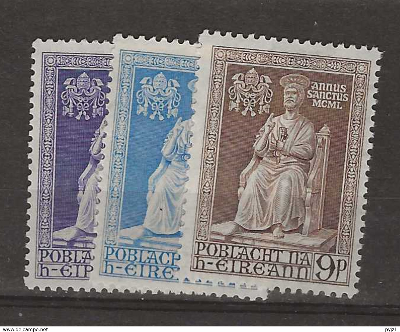 1950 MNH Ireland Mi 111-13 Postfris** - Unused Stamps