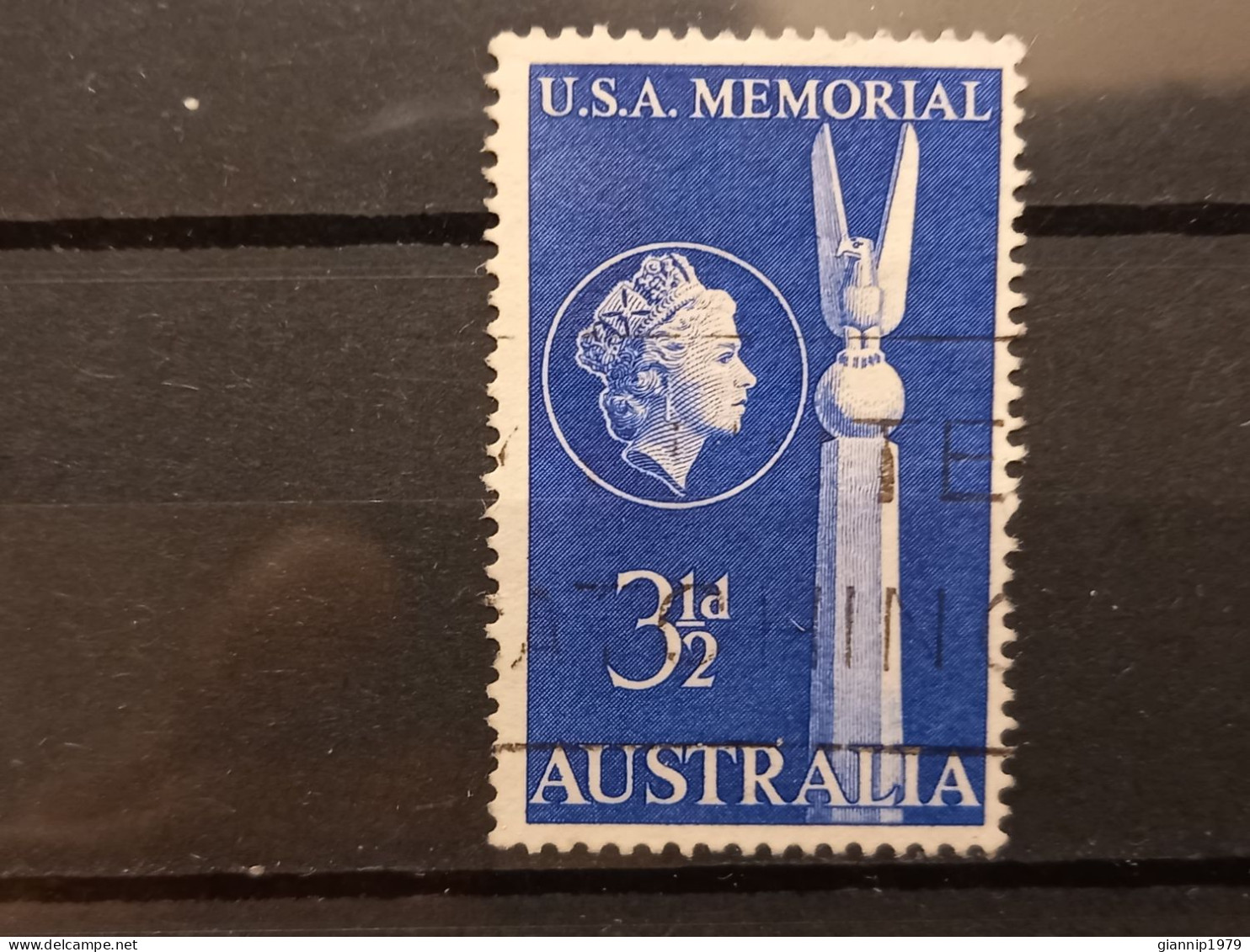 FRANCOBOLLI STAMPS AUSTRALIA AUSTRALIAN 1955 USED 13 ANNI ANNIVERSARY BATTLE MAR DEI CARALE OBLITERE' - Used Stamps
