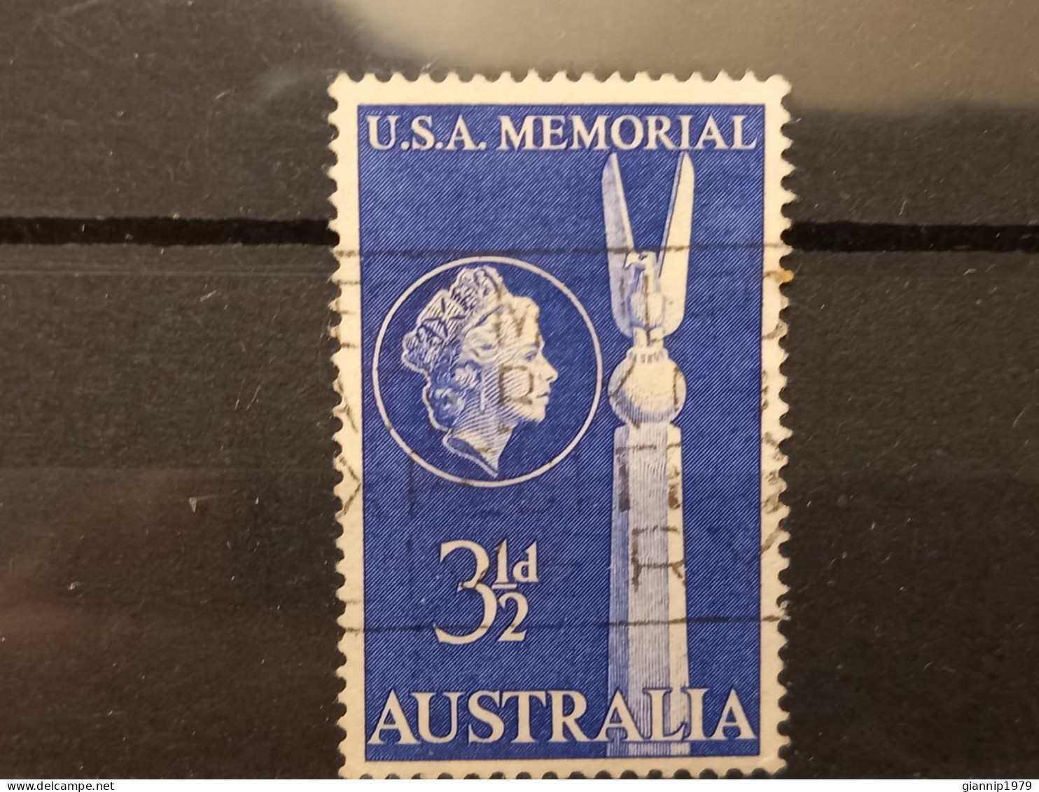 FRANCOBOLLI STAMPS AUSTRALIA AUSTRALIAN 1955 USED 13 ANNI ANNIVERSARY BATTLE MAR DEI CARALE OBLITERE' - Gebruikt