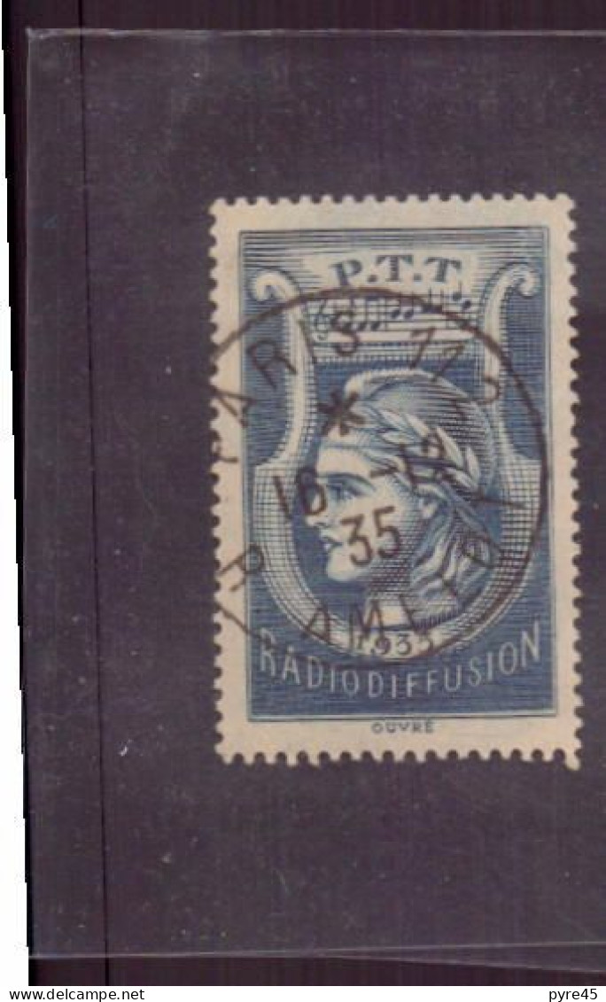 France, 1935/1937, TP Radiodiffusion N° 1 Oblitéré ( Côte 30€ ) - Radiodifusión