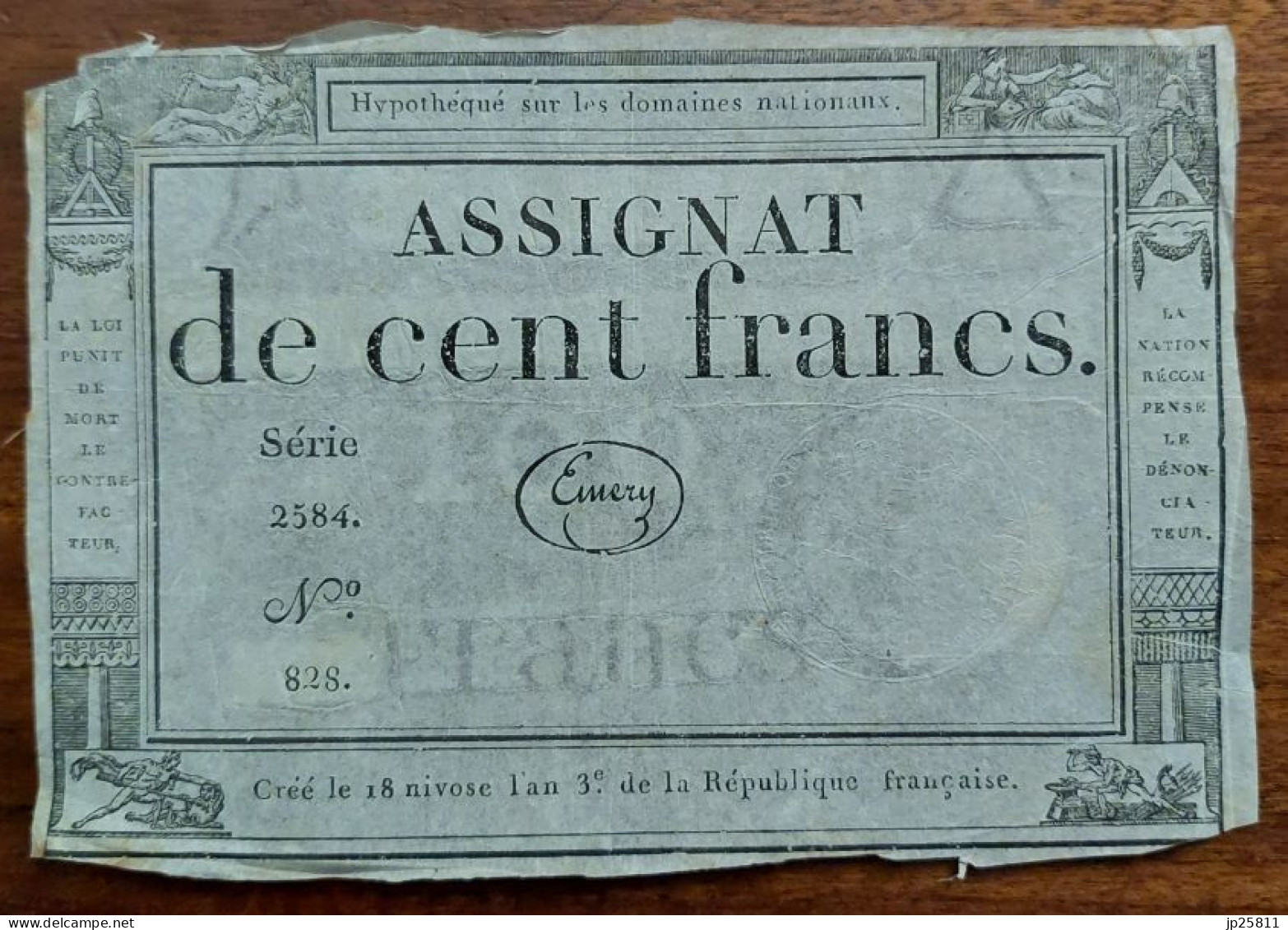 Frankreich France - Assignat 100 Francs An 3 1795 - Assignats