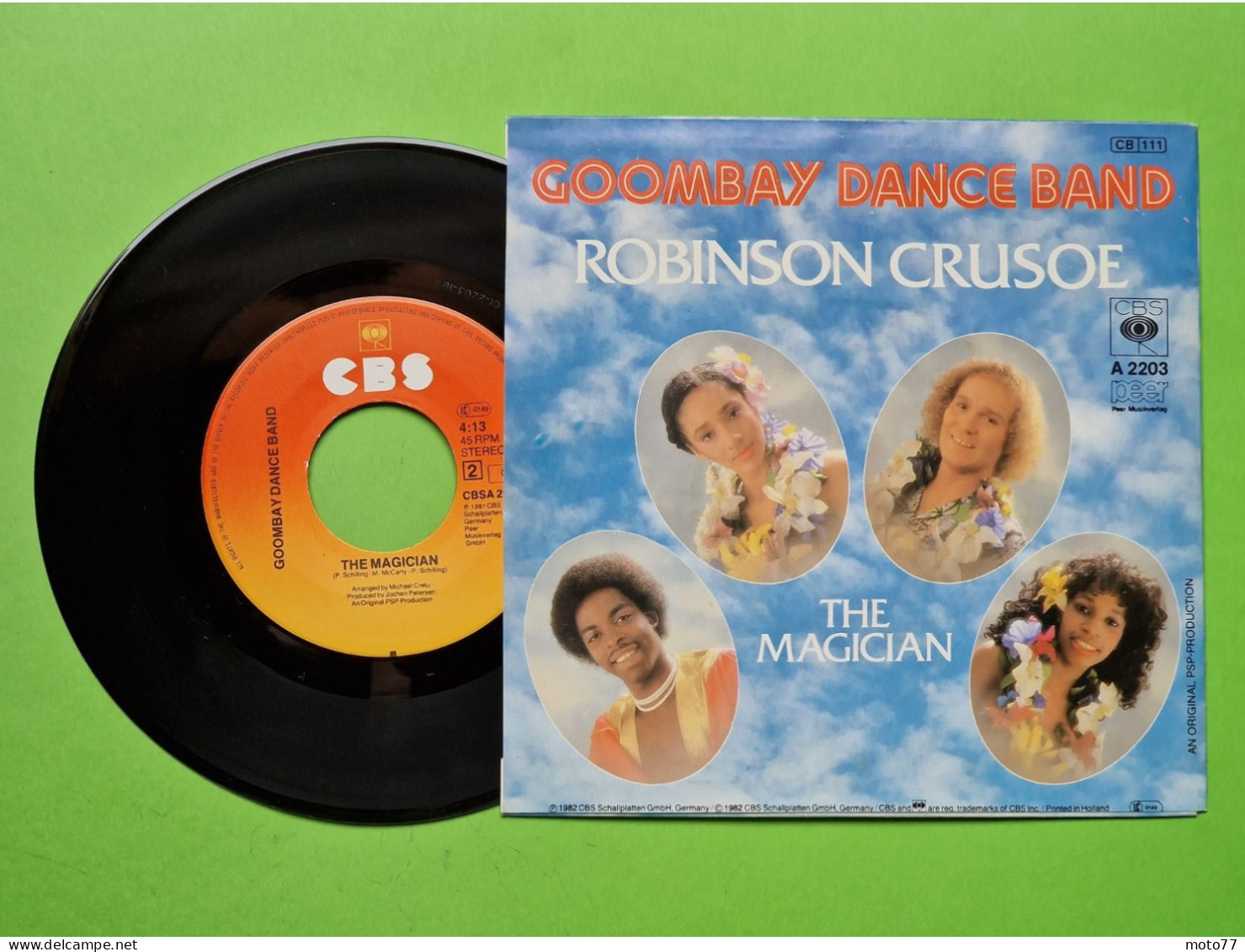 39/ Disque Vinyle 45 Tours - GOOMBAY DANCE BAND Robinson Crusoe & The Magician - Très Bon Etat - 1982 - Dance, Techno En House