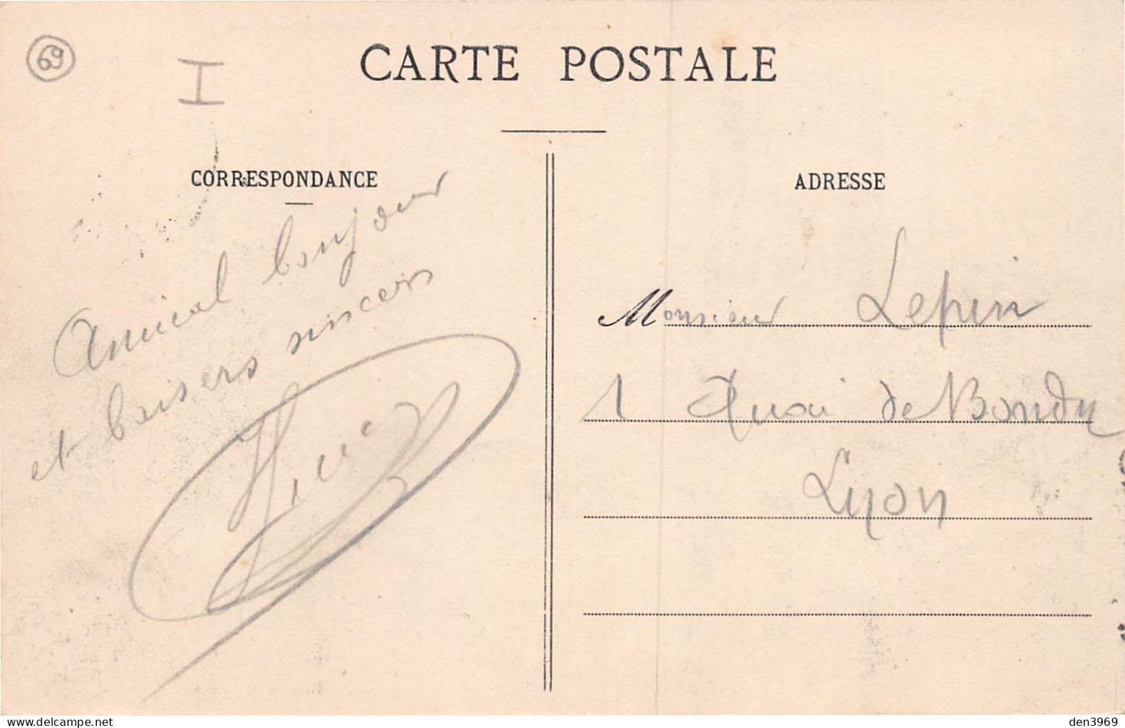 SAINT-LAURENT-de-CHAMOUSSET (Rhône) - L'Ecole De Garçons - Voyagé 1912 (2 Scans) Lépin, 1 Quai De Bondy à Lyon - Saint-Laurent-de-Chamousset