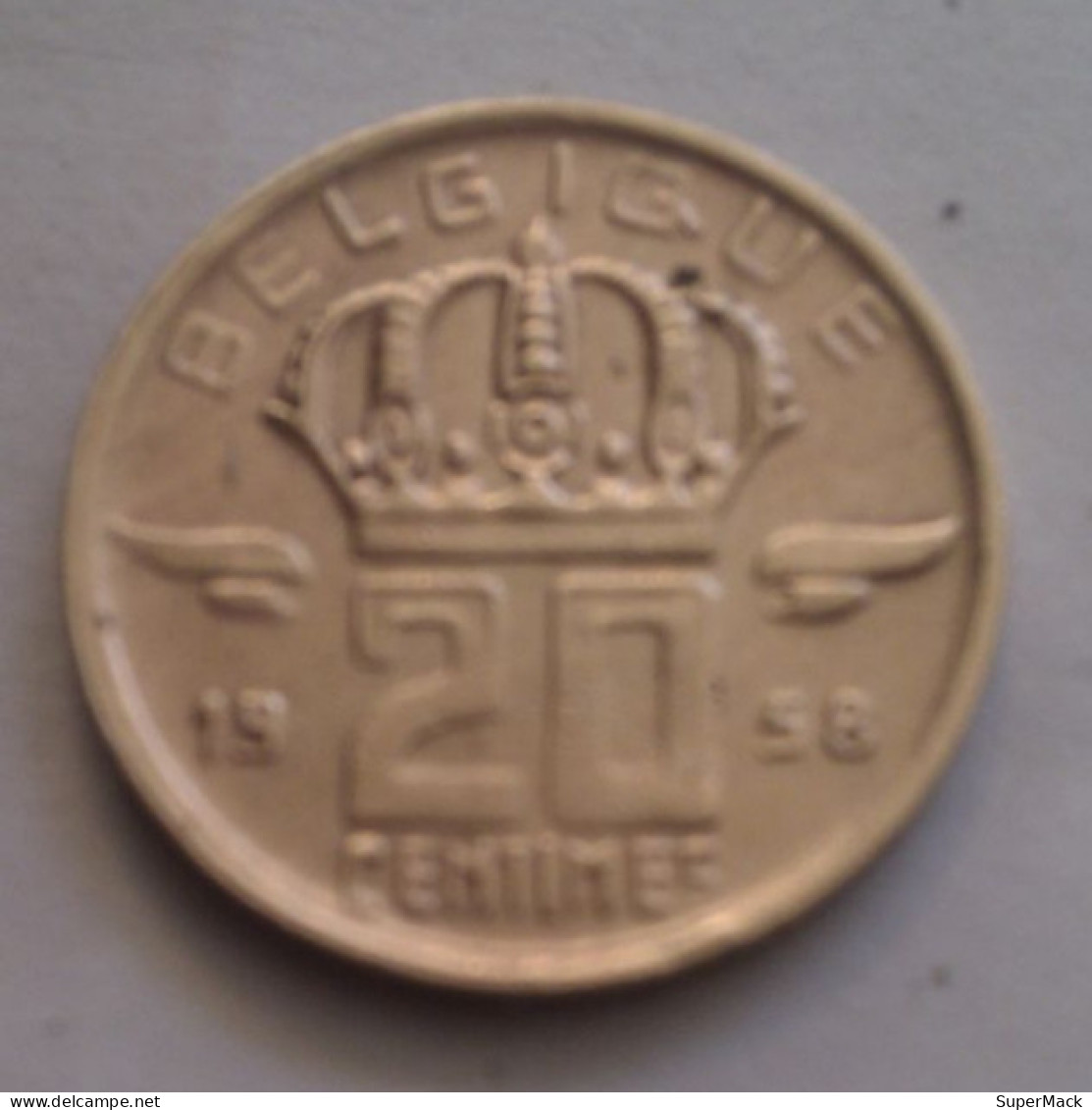 Belgique 20 Ct 1958 KM#146 Type B (FR) TB - 20 Centimes