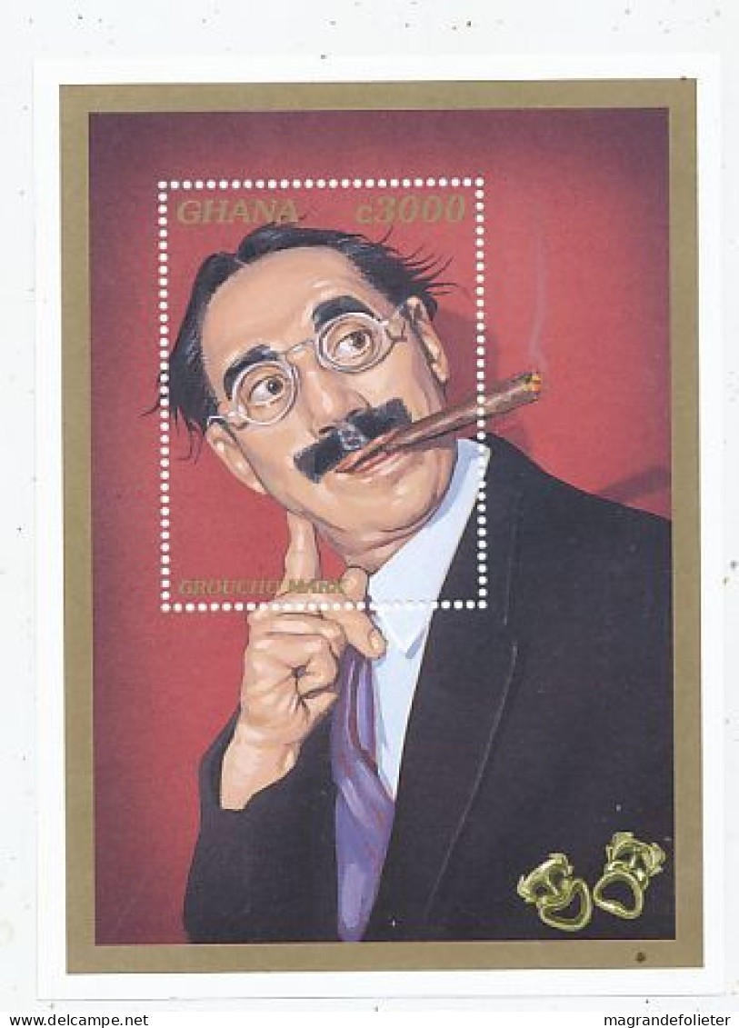 TIMBRE  ZEGEL STAMP  GHANA GROUCHO MARX  XX - Ghana (1957-...)