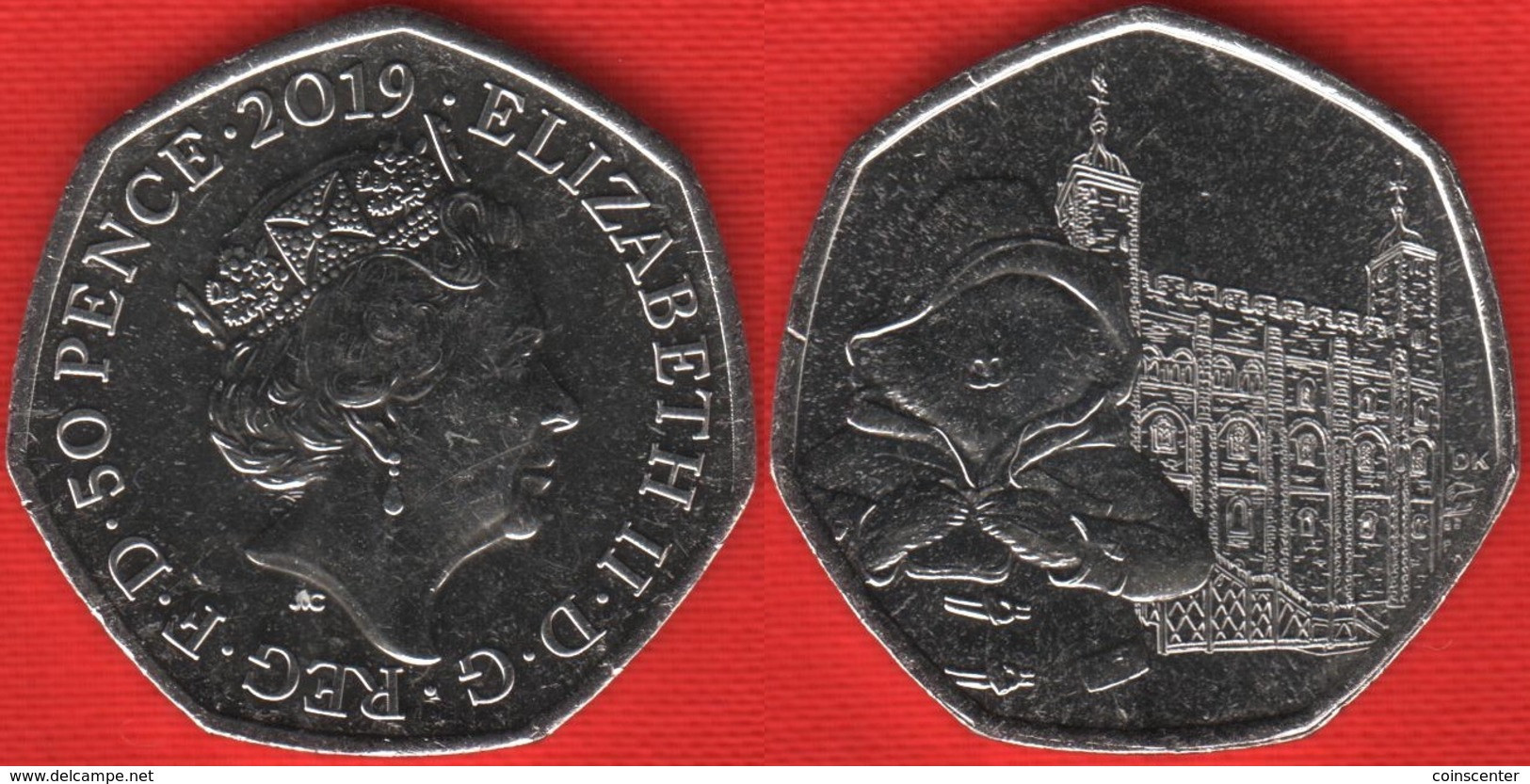 United Kingdom 50 Pence 2019 "Paddington At The Tower" UNC - 50 Pence