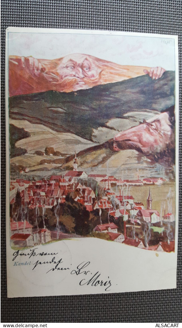 Illustrateur , Kunstlerkarte , Kandel , Montagne Humanisée  1899 Rare - Autres & Non Classés
