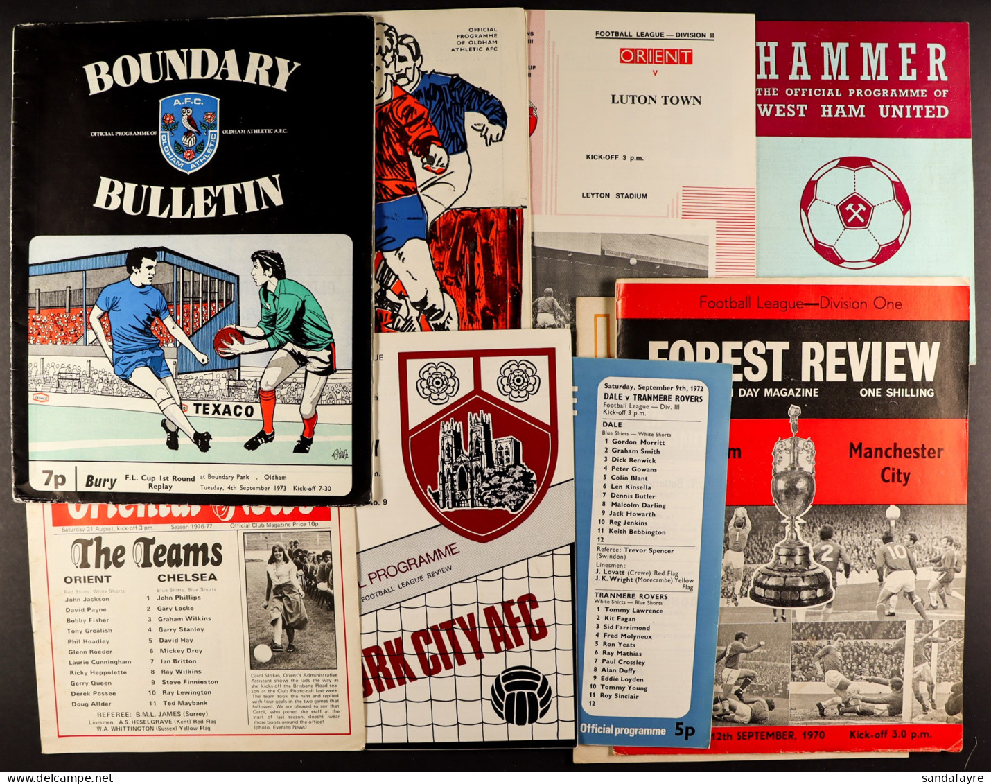 1970s FOOTBALL PROGRAMMES. Approximately 1,900 With A Wide Range Of Clubs. Very Few With Team Changes Noted. Includes A  - Autres & Non Classés