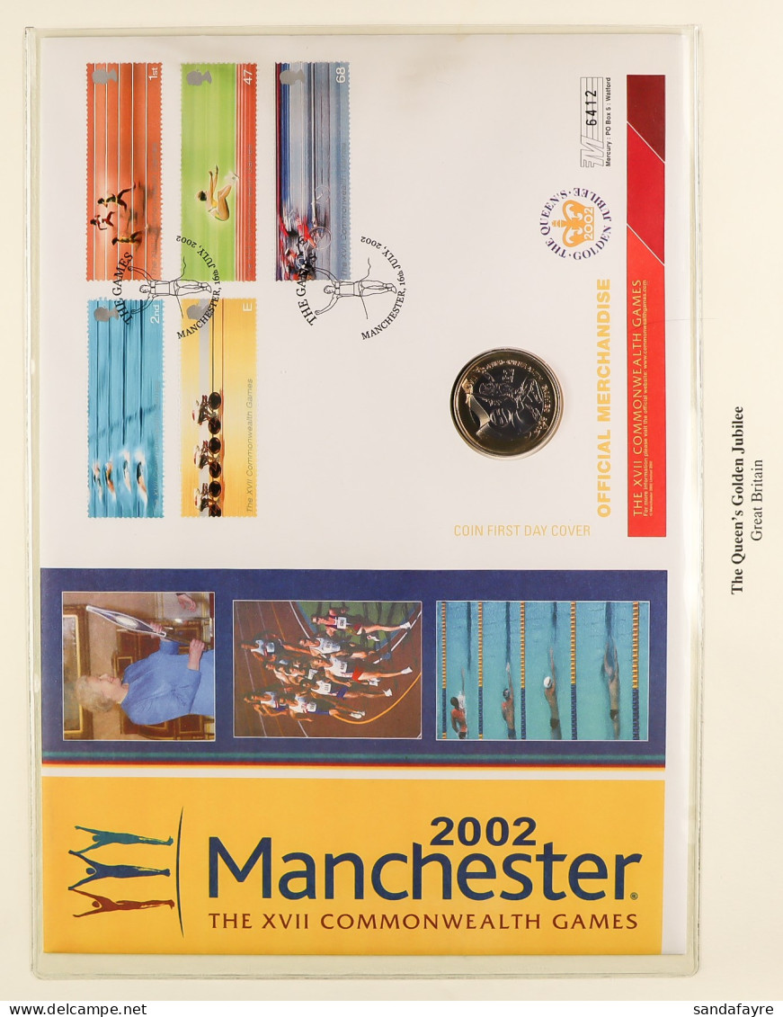 COIN COVER COLLECTION Which Includes 2002 Manchester Commonwealth Games Â£2 Coin; 2002 England Â£1 Coin; 2003 DNA Â£2 Co - Other & Unclassified