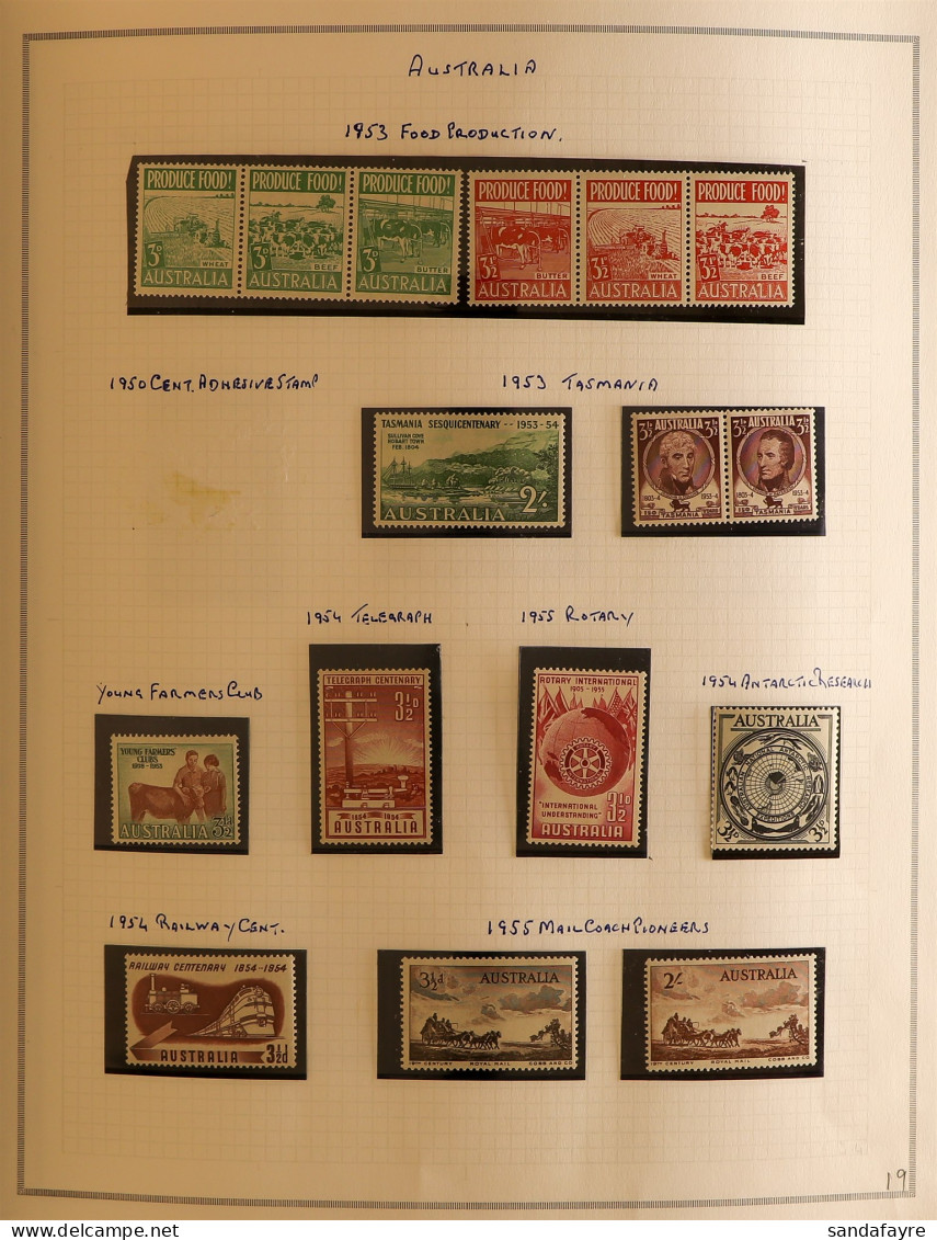 BRITISH OCEANIA 1950's - 1970's MOSTLY NEVER HINGED MINT Collection In Album, Australia, AAT, Br Solomon Is, Christmas I - Andere & Zonder Classificatie