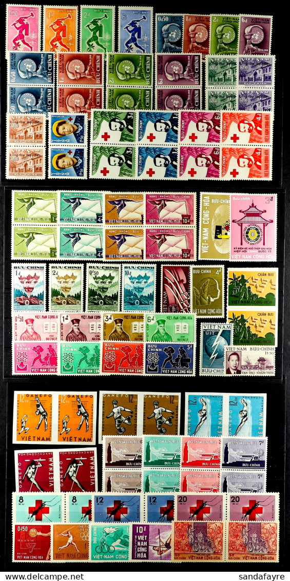 VIETNAM North & South 1950's - 1960's On Stock Cards, Never Hinged Mint Sets, Multiples, Imperfs (550+ Stamps) - Other & Unclassified