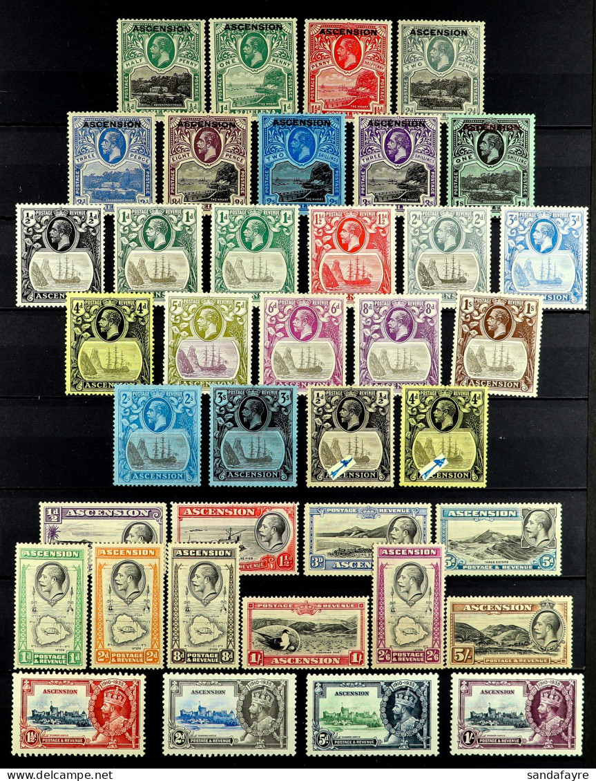 1922 - 1953 MINT COLLECTION From 1922 Complete Set SG 1/9, 1924-33 Badge Complete Set SG 10/20 + 1d Grey-black And Brigh - Ascensión