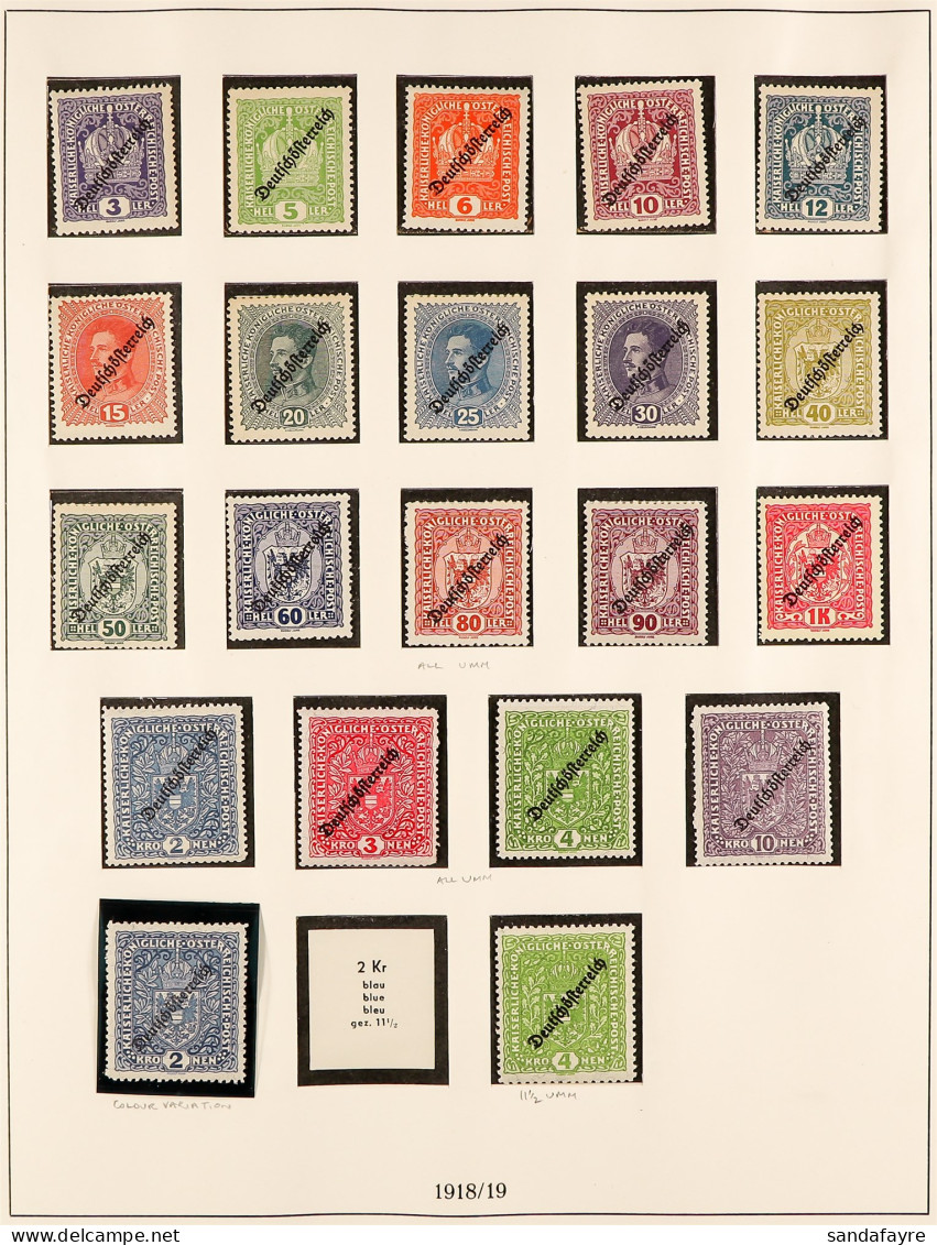 1919 - 1927 SPECIALIZED NEVER HINGED MINT COLLECTION In A Hingeless Lindner Album With Extensive Ranges Of Postal Issues - Andere & Zonder Classificatie