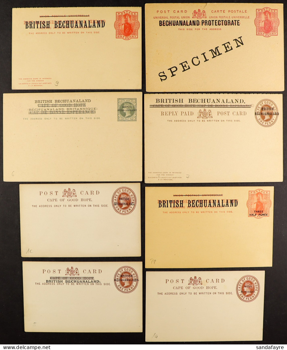 POSTAL STATIONERY Group Of 18 Unused Postal Cards Including 3 With 'SPECIMEN' Overprints, Identified By Higgins & Gage N - Otros & Sin Clasificación