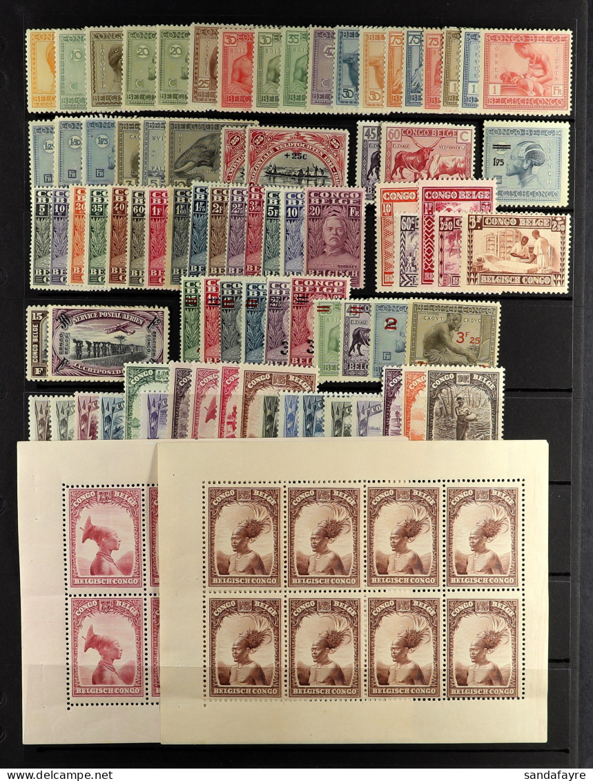 BELGIAN CONGO 1923 - 1938 MINT COLLECTION Incl. 1923-27 Pictorial Set, 1928 Stanley Set, 1931-32 Surcharges Set, 1931-37 - Andere & Zonder Classificatie