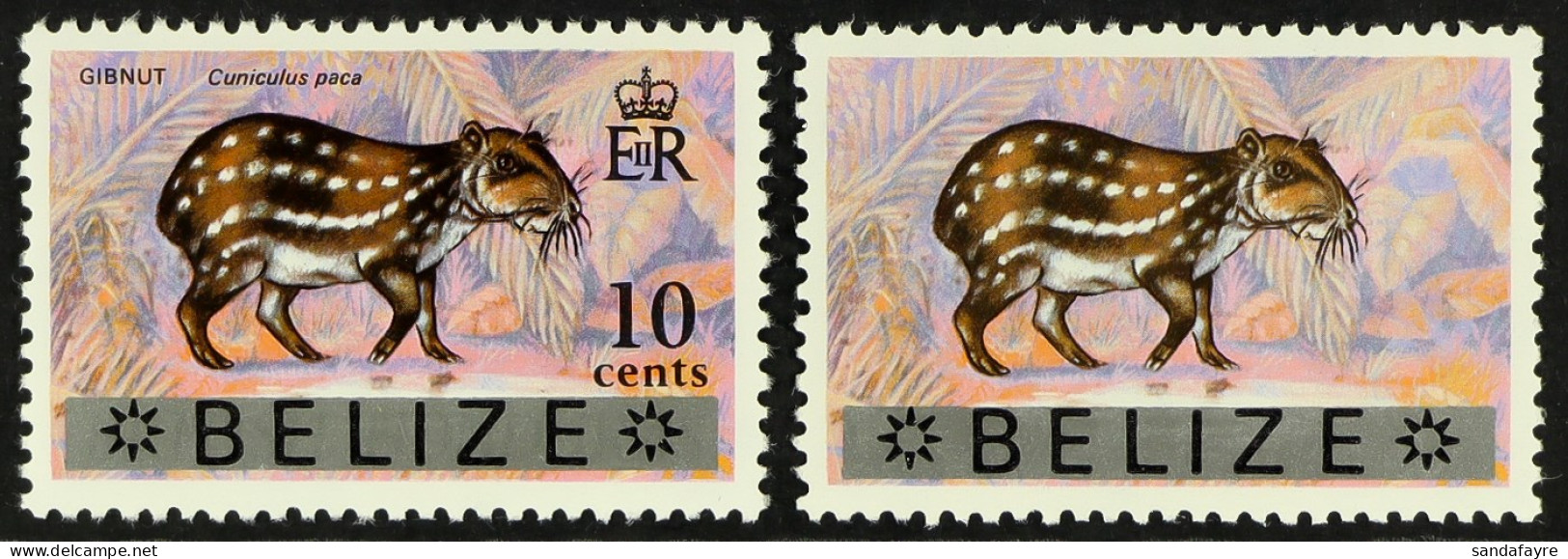 1973 10c Gibnut, Black Value Etc Omitted, SG 353a, Never Hinged Mint, Cat. Â£400 - Belize (1973-...)