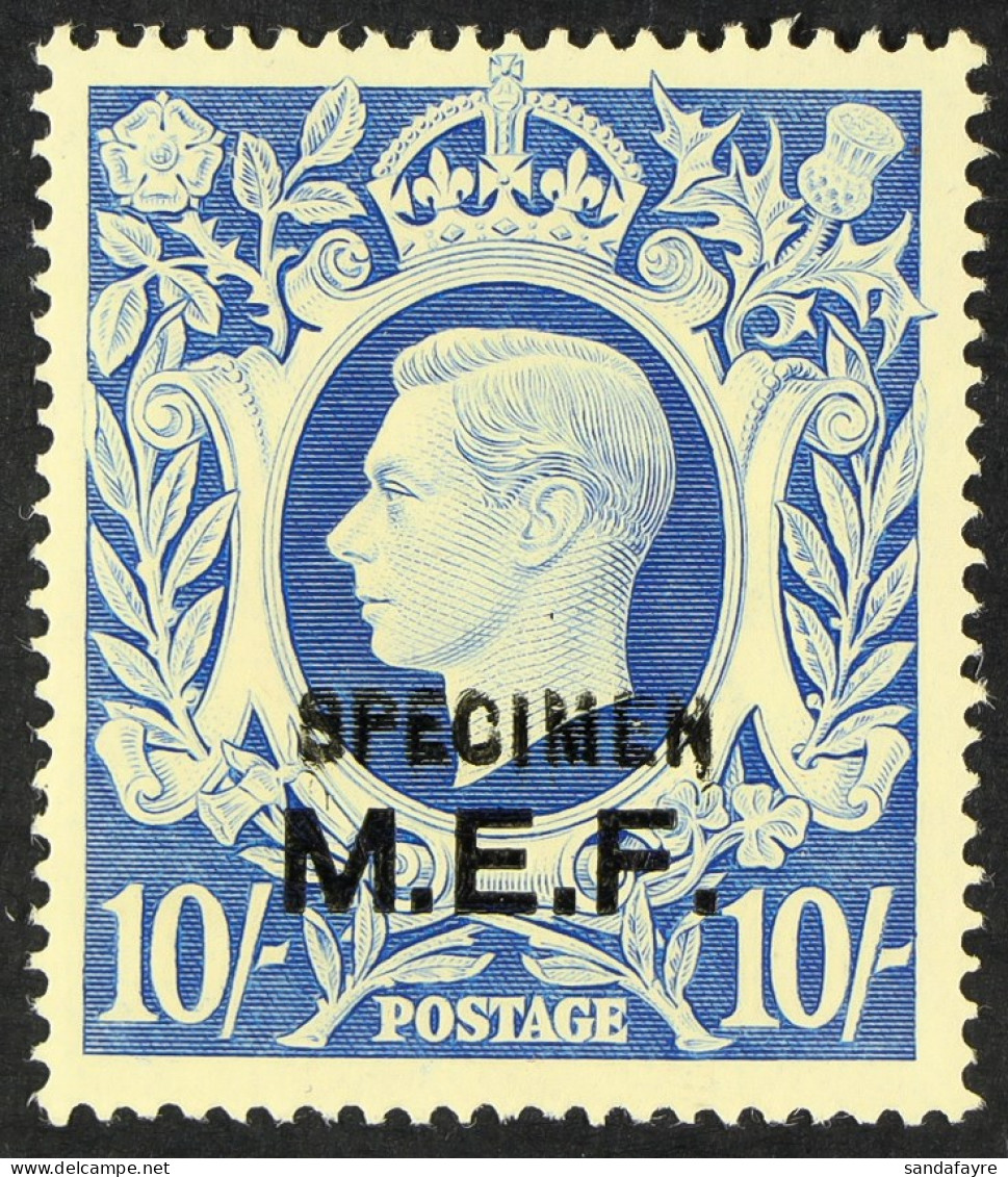 M.E.F. 1943-47 10s Ultramarine, With 'SPECIMEN' Overprint, SG M21s, Never Hinged Mint, With RPSL Certificate. - Italiaans Oost-Afrika