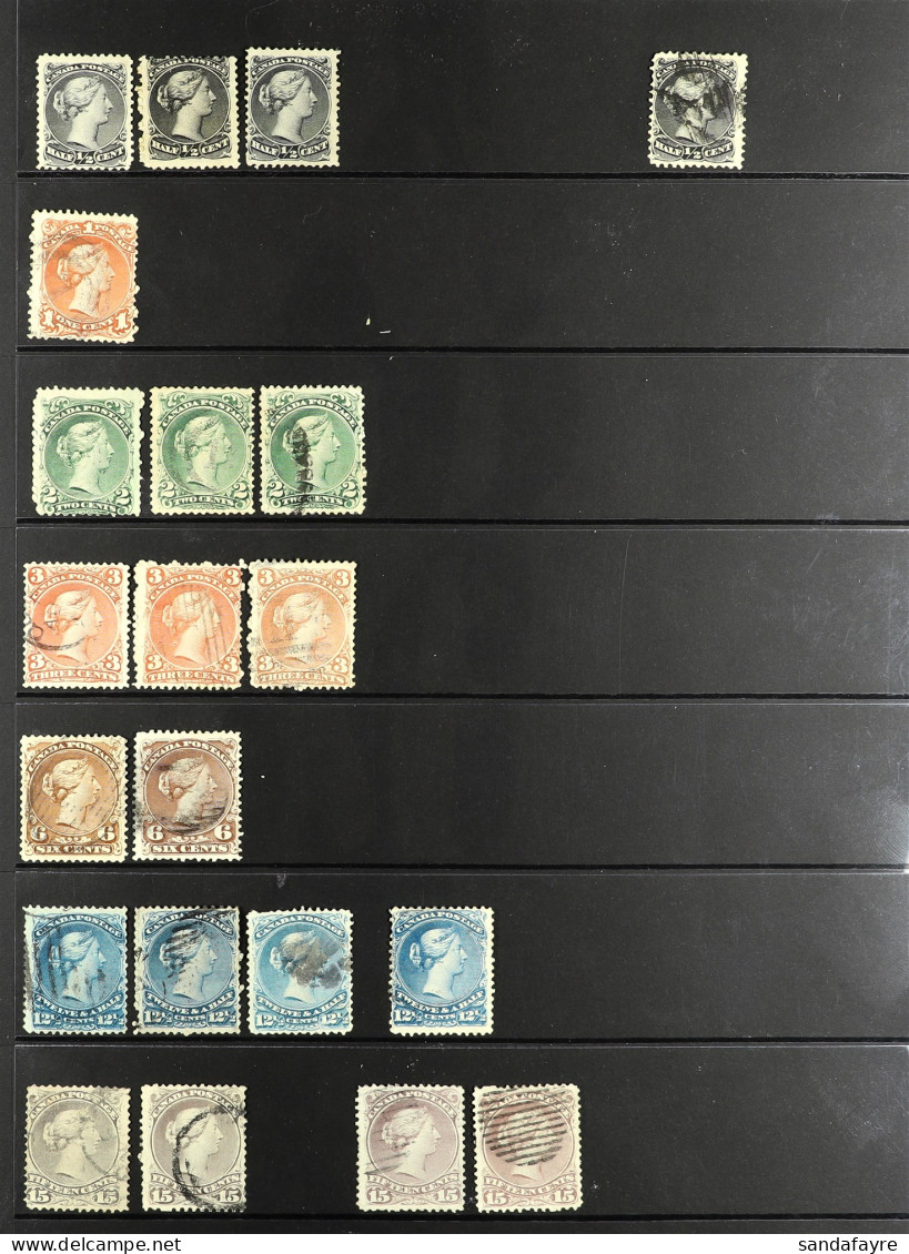 1868-90 'LARGE QUEENS' Range WithÂ Â½c (3, Unused Or Mint), Then Used Â½c, 1c, 2c (3), 3c (3), 6c (2), 12Â½c (4) And 15c - Other & Unclassified