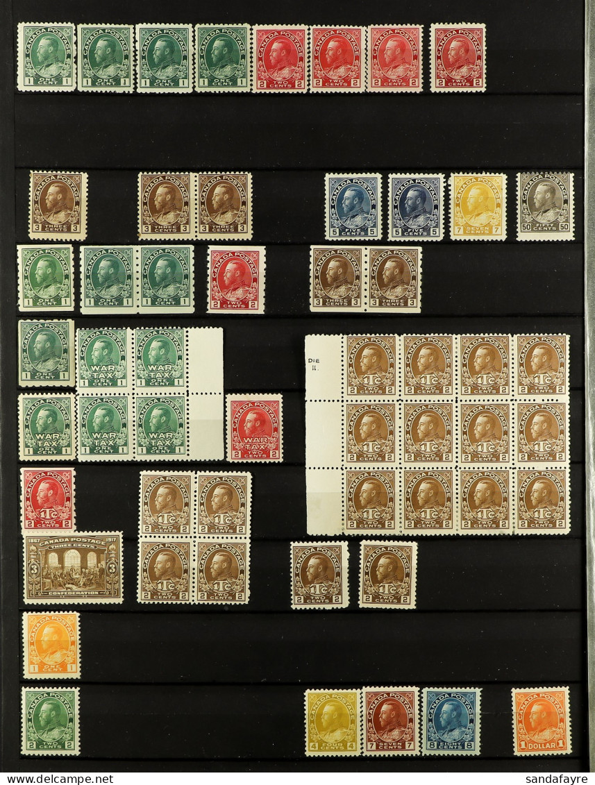 1911 - 1936 MINT COLLECTION Comprehensive, On Black Hagner Pages, Includes Small Ranges Of Different Shades, Good Coils, - Other & Unclassified