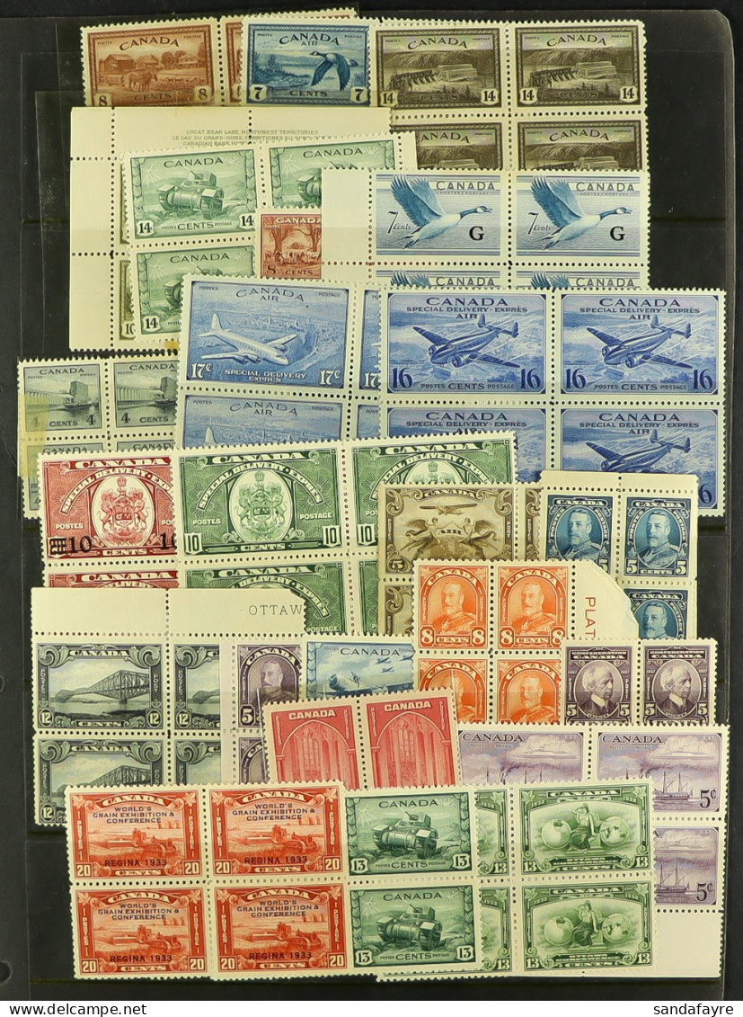 1920's-50's MINT OR NHM BLOCKS OF FOUR RANGE A Useful Group, Occasionally With Small Faults, S.T.C. Â£800+. (24 Blocks) - Other & Unclassified