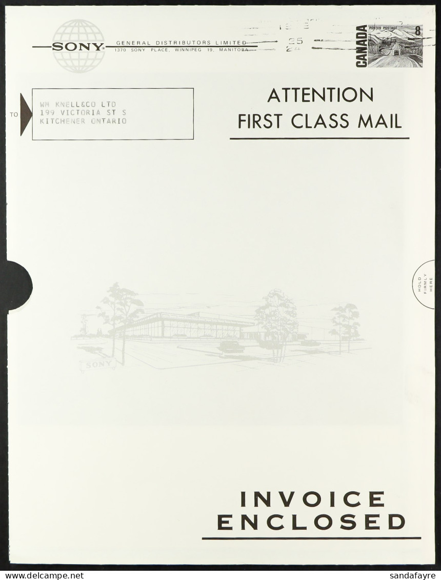 1971 SONY 8c Black Alaska Highway Postal Stationery Multiple Part Invoice, Fine Used Winnipeg 25 Jan 1972 Roller Cancell - Other & Unclassified