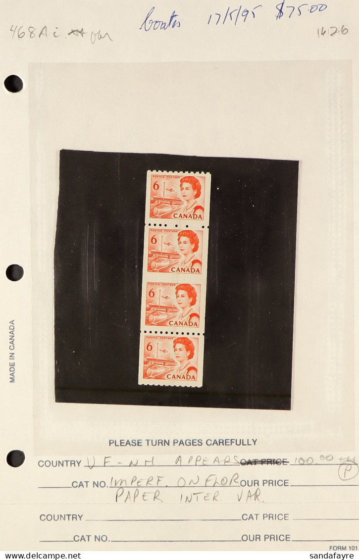CROWTHER ESTATE - 1967-73 CENTENNIAL DEFINITIVES, THE COIL STAMPS PREMIUM SPECIALIZED HOLDING Of Chiefly Never Hinged Mi - Autres & Non Classés