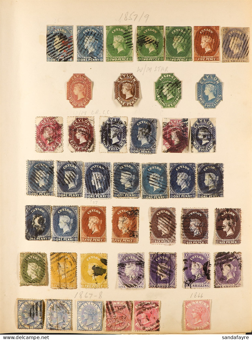 1857 - 1900 OLD COLLECTION Of Mint & Used On Home-made Album Pages, Incl. 1857-59 Imperfs Range To 5d, 1s & 2s (also Cut - Ceylan (...-1947)