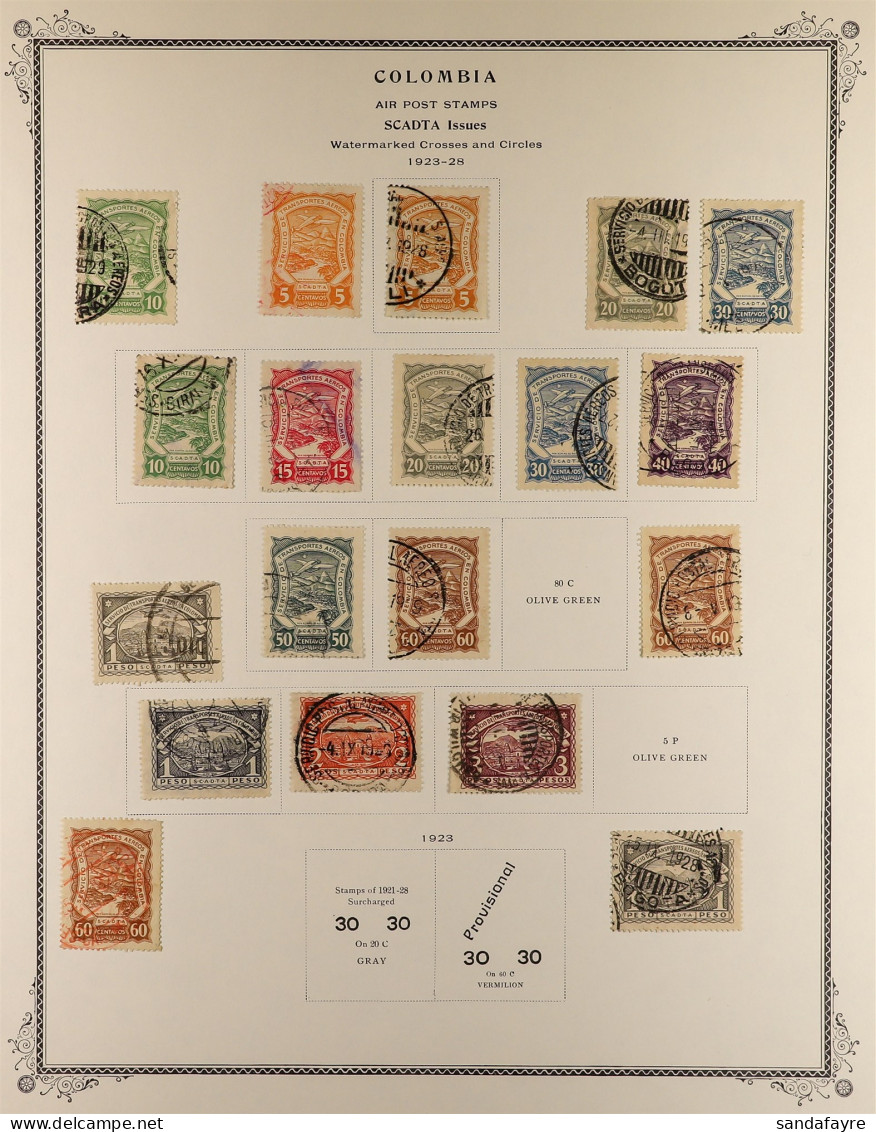 1920 - 1925 AIR STAMPS COLLECTION On Scott Album Pages, Note Sets For 1932-39, 1941, 1945-48, 1950, 1951, 1952, 1953 And - Colombie