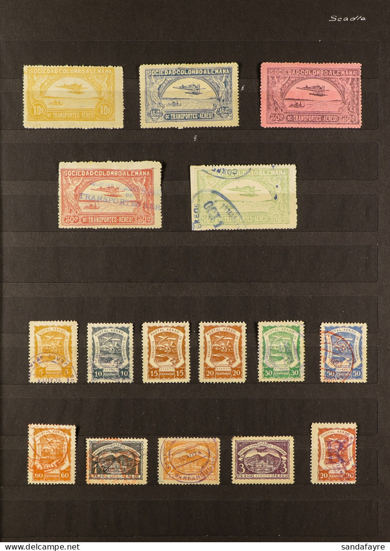 SCADTA AIR POST COLLECTION 1920 - 1930 Mint And Used Collection Includes 1920-21 Set, 1921-23 Set To 3p, 1921-22 Registr - Colombia