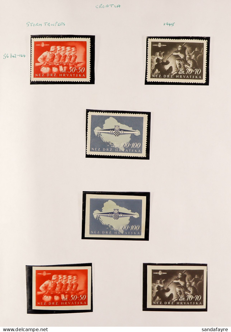 1941-1949 ATTRACTIVE COLLECTION In An Album, Mint (many Never Hinged) And Used, Includes 1941 (21 Apr) Opts Set NHM, 194 - Kroatië