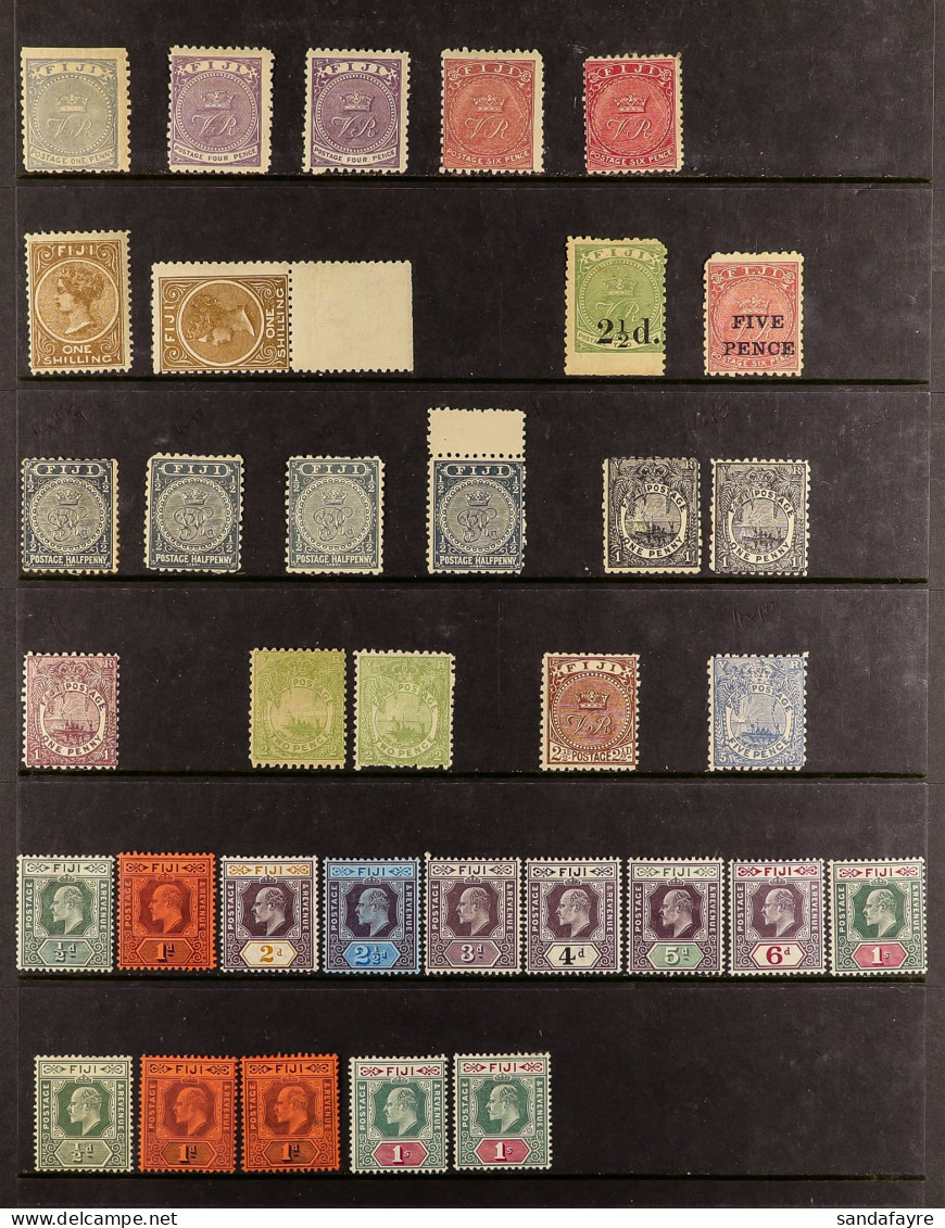 1878 - 1937 MINT COLLECTION On Stock Pages, Must Have A High Catalogue Value (approx 100 Stamps) - Fidji (...-1970)