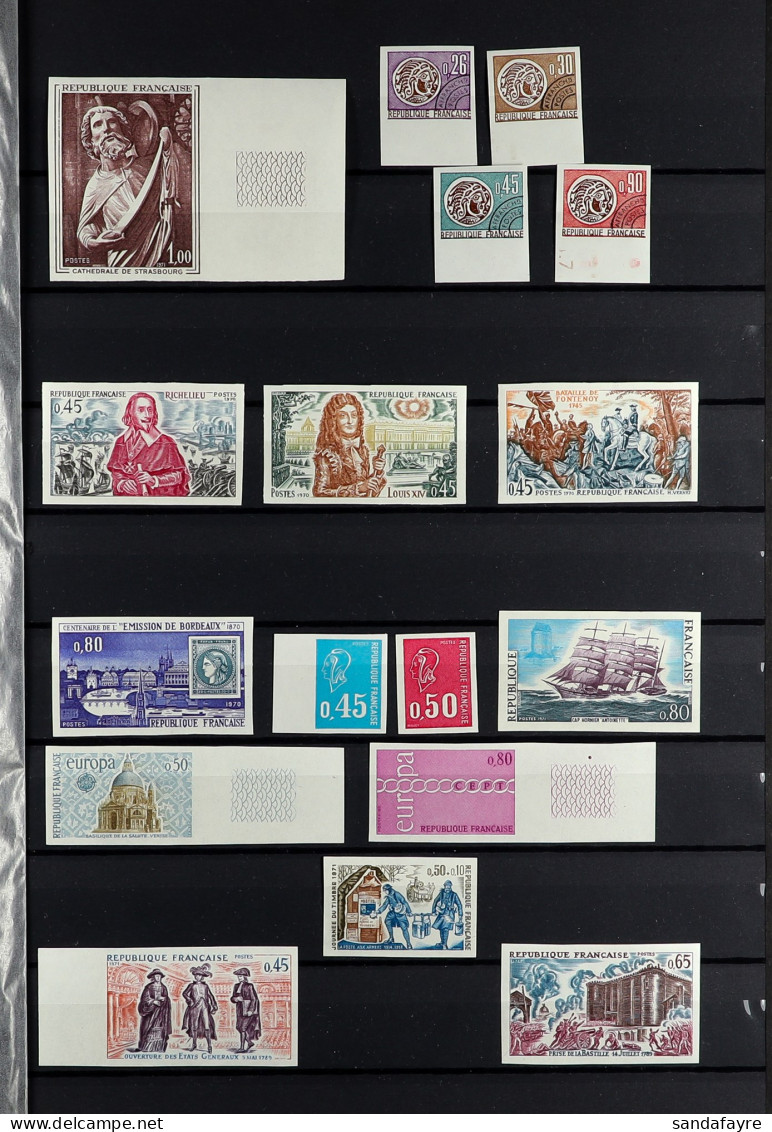 1970 - 1973 IMPERFORATE COMMEMORATIVE SETS Collection, All Never Hinged Mint. Yvert Cat â‚¬2100+ (50+ Stamps) - Autres & Non Classés