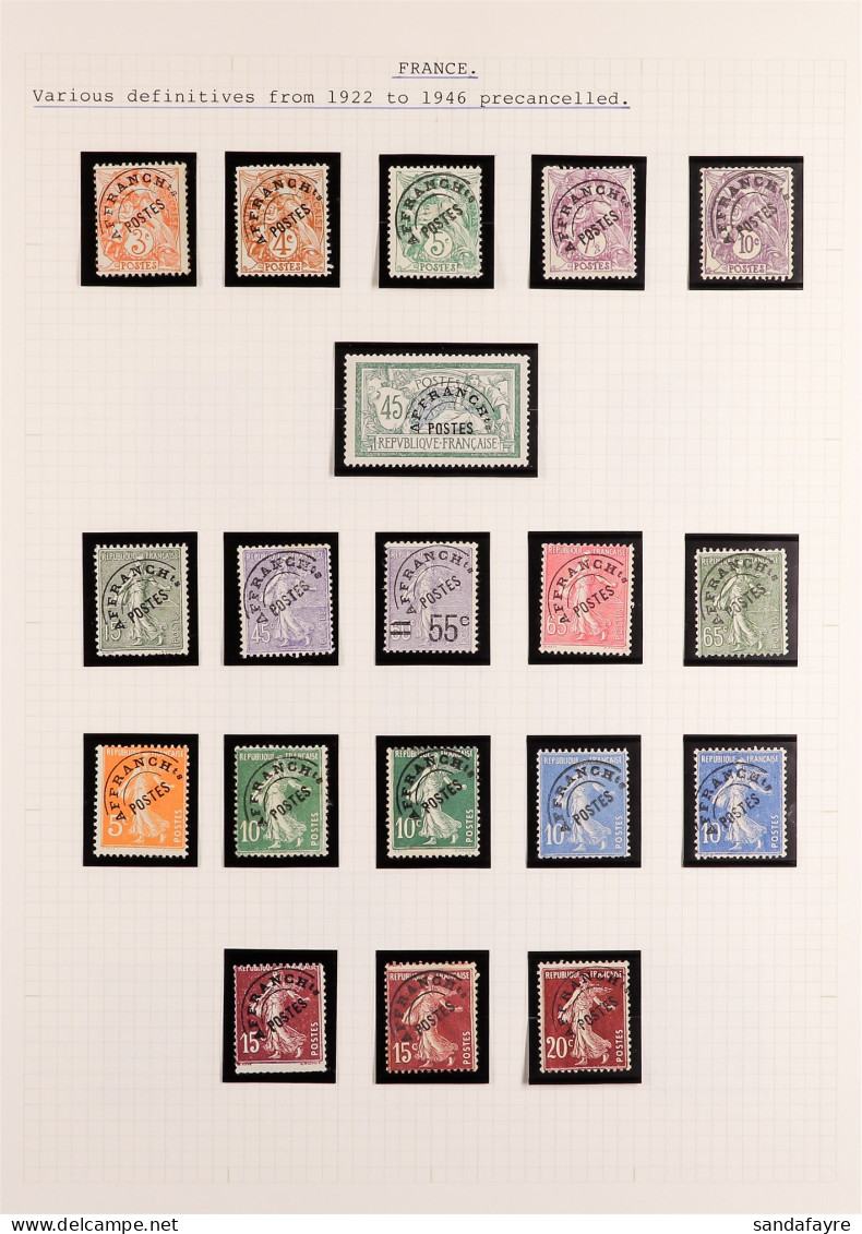 PRE CANCELS (PREOBLITERES) COLLECTION 1922-2008 Mint Collection, The 1922-59 Many Stamps Without Gum As Usual, The 1964- - Sonstige & Ohne Zuordnung