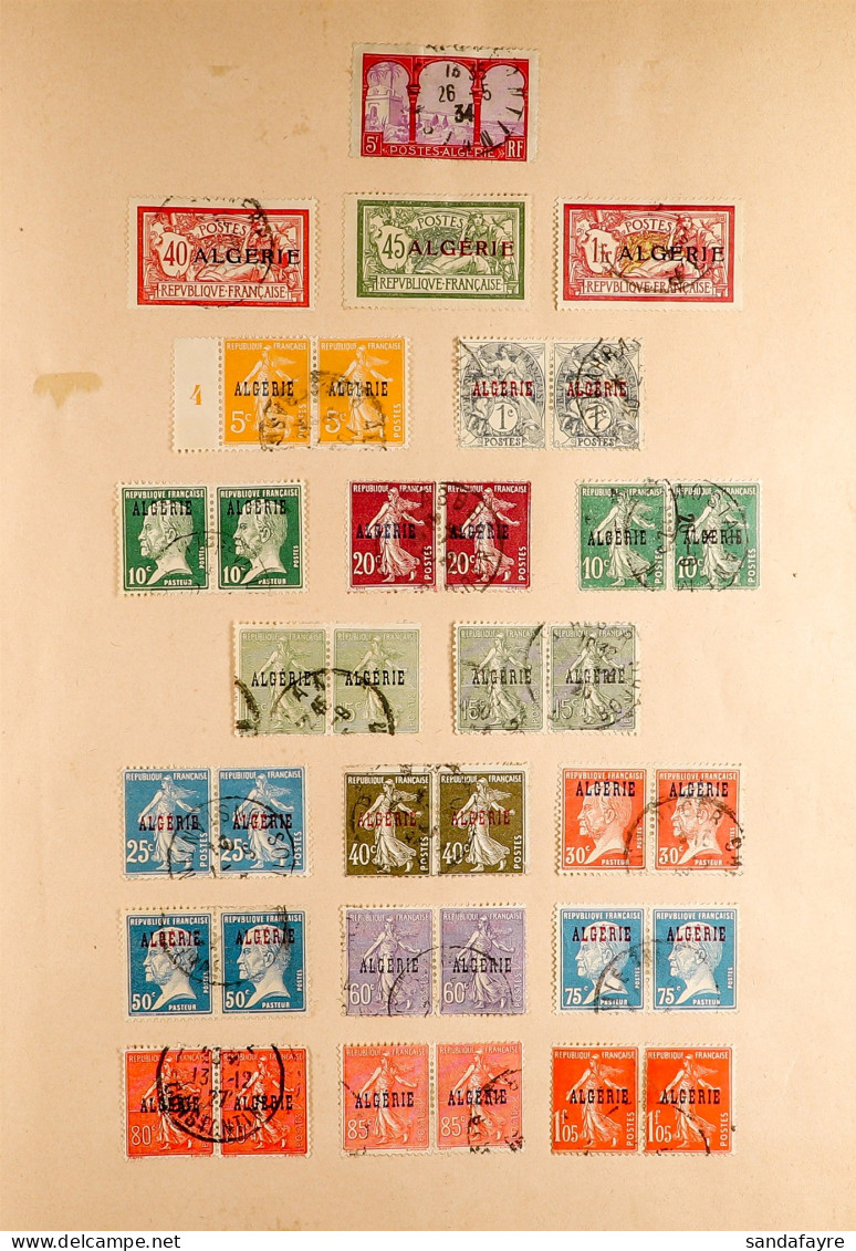 ALGERIA TO GUYANA COLLECTION Of Mint & Used Stamps On Leaves Includes PO's In China, Congo, Ivory Coast, Diego Suarez, G - Sonstige & Ohne Zuordnung