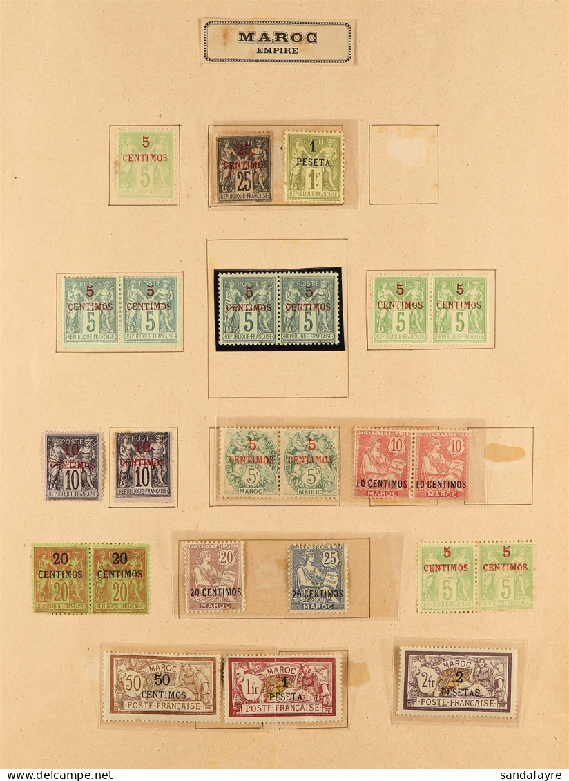 MOROCCO 1891 - 1903 MINT Range On Album Page, Note 1891 Set Near-complete + Extra Items, 1902/03 Set, Some Stamps In Pai - Other & Unclassified
