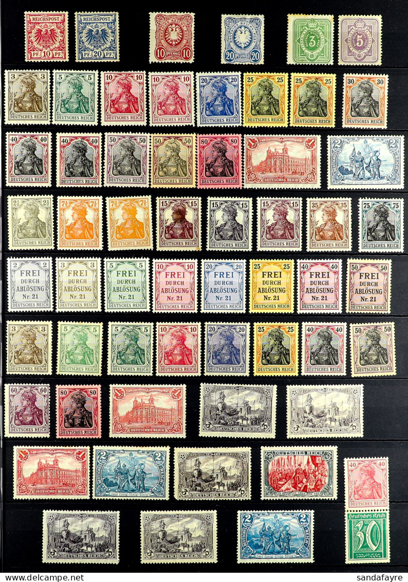 1889 - 1945 MINT COLLECTION On Black Protective Pages That Includes 'Germania' Types To 5m With Much Shade Interest, 192 - Andere & Zonder Classificatie