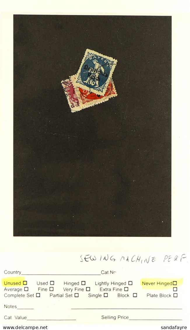 1920 - 1921 SPECIALIZED FINE USED ASSORTMENT OfÂ the Bavarian Overprinted Issue (Mi 119/138) With Varieties, Etc. Cat â‚ - Otros & Sin Clasificación