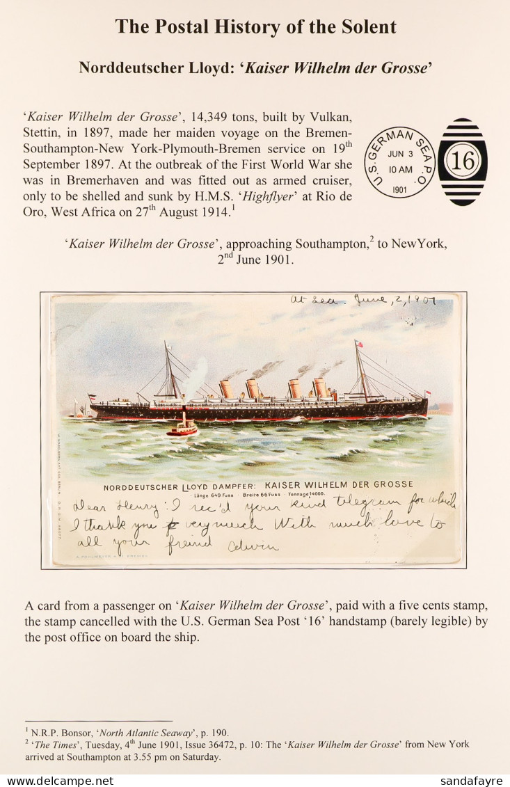 GERMAN SHIPPING POSTCARDS 1900-1911 Hamburg Amerika Line Or Norddeutscher Lloyd, Art Drawn Incl. By Hans Bohrdt And Will - Autres & Non Classés