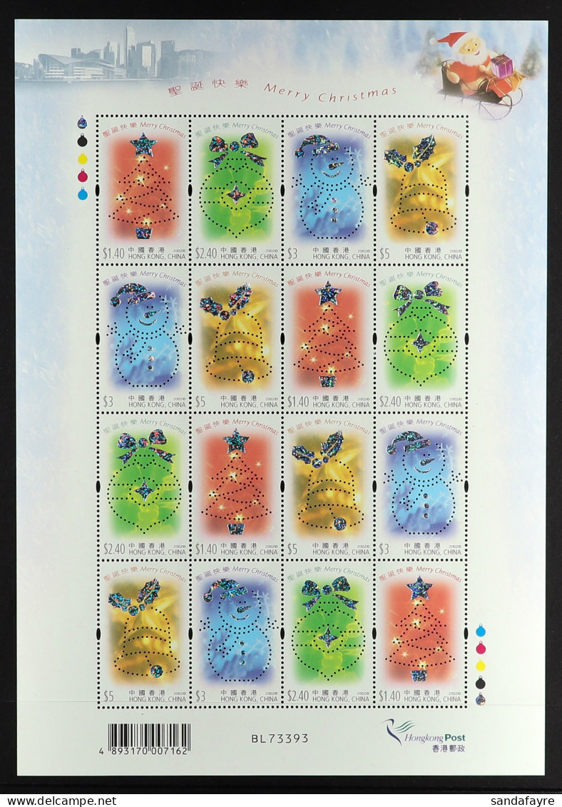 2002 Christmas Sheetlet, With Se-tenant Strip, SG 1146a, X4, Never Hinged Mint. Cat. Â£96+. - Sonstige & Ohne Zuordnung