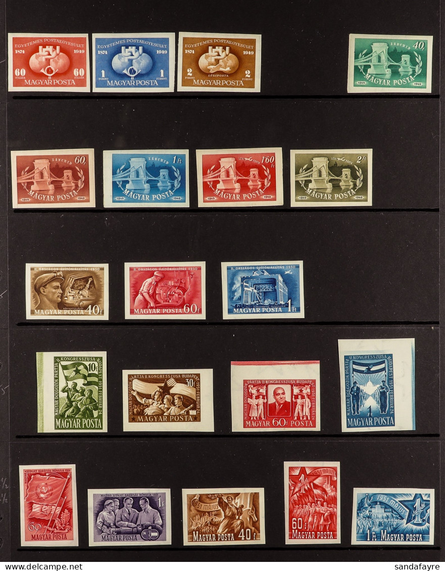 1949 - 1957 IMPERFORATES COLLECTION. An Attractive Collection Of Never Hinged Mint Complete Sets, Scott Cat â‚¬1100+ (11 - Other & Unclassified