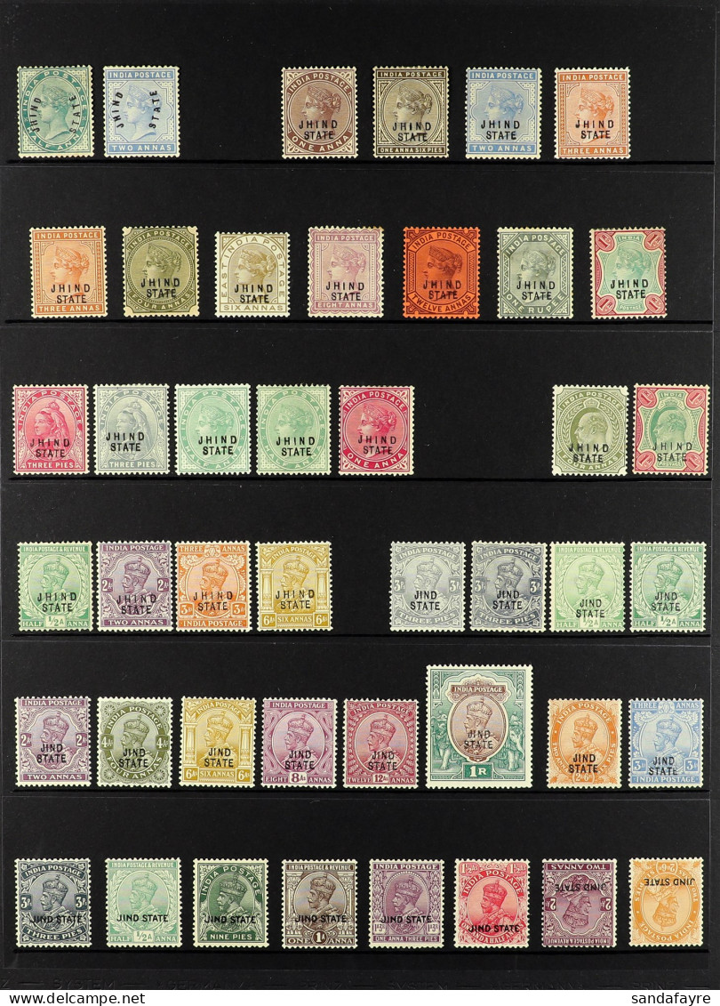 JIND 1886 - 1909 MINT COLLECTION On 2 Protective Pages, Note 1886-99 Ranges To 1r, 1913 Range To 6a, 1914-27 Range To 1r - Other & Unclassified