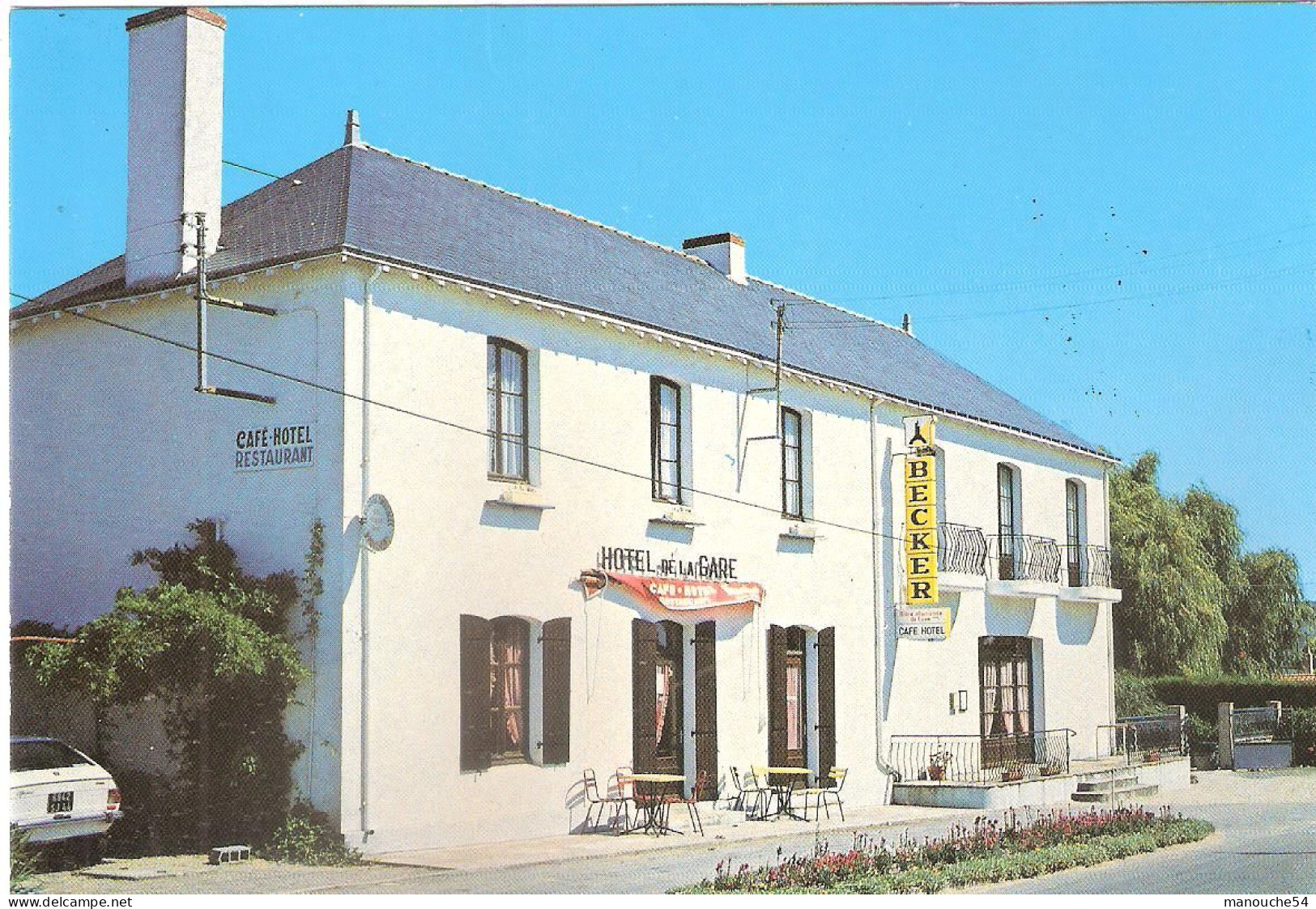 CPSM DE BOURGNEUF EN RETZ  HOTEL CAFé RESTAURANT DE LA GARE - Bourgneuf-en-Retz