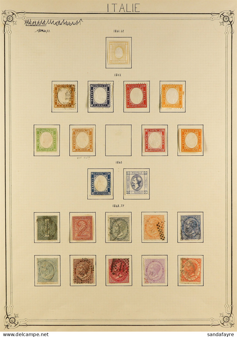1862 - 1923 COLLECTION Of Mint & Used On Pages, Note 1862 Perf Set Mostly Mint, Plus Unissued Imperf Values To 80c, 1863 - Zonder Classificatie