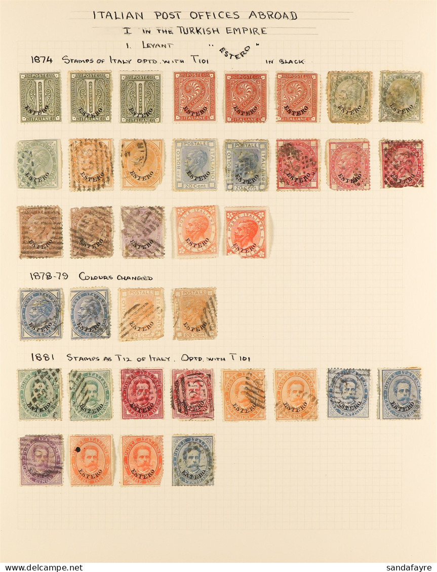 OLD MINT & USED COLLECTION Of 1874 To 1930's Stamps On Pages, PO's In Turkey General Issues To 2L, 1881-83 To 2L, Consta - Andere & Zonder Classificatie